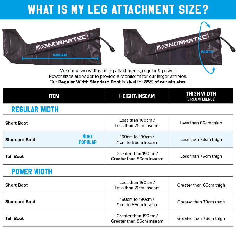 Normatec Boot Sizing